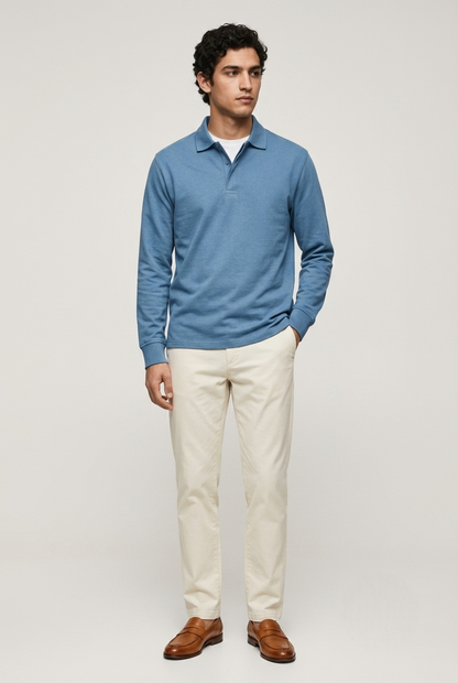 Areila Men's Long Sleeve Polo Shirt