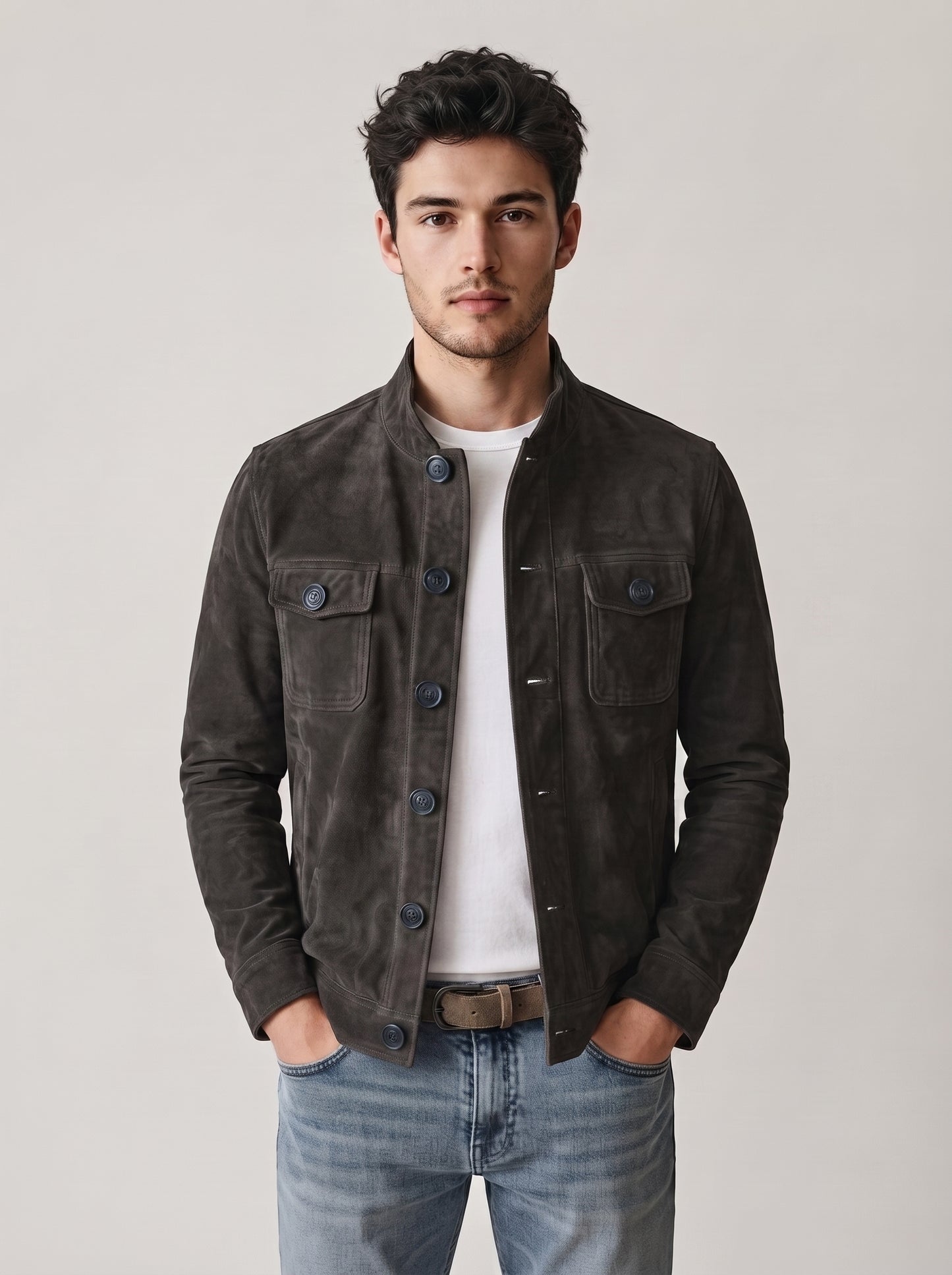 Areila Suede Trucker Jacket