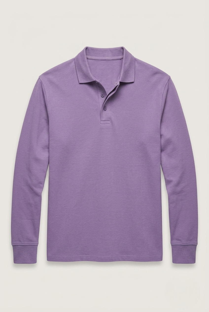 Areila Men's Long Sleeve Polo Shirt