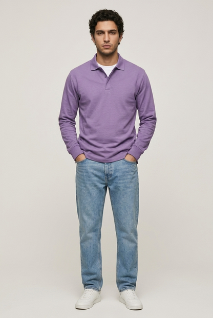 Areila Men's Long Sleeve Polo Shirt