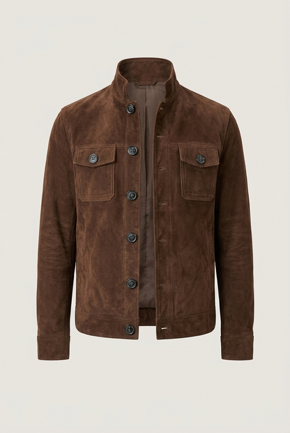 Areila Suede Trucker Jacket