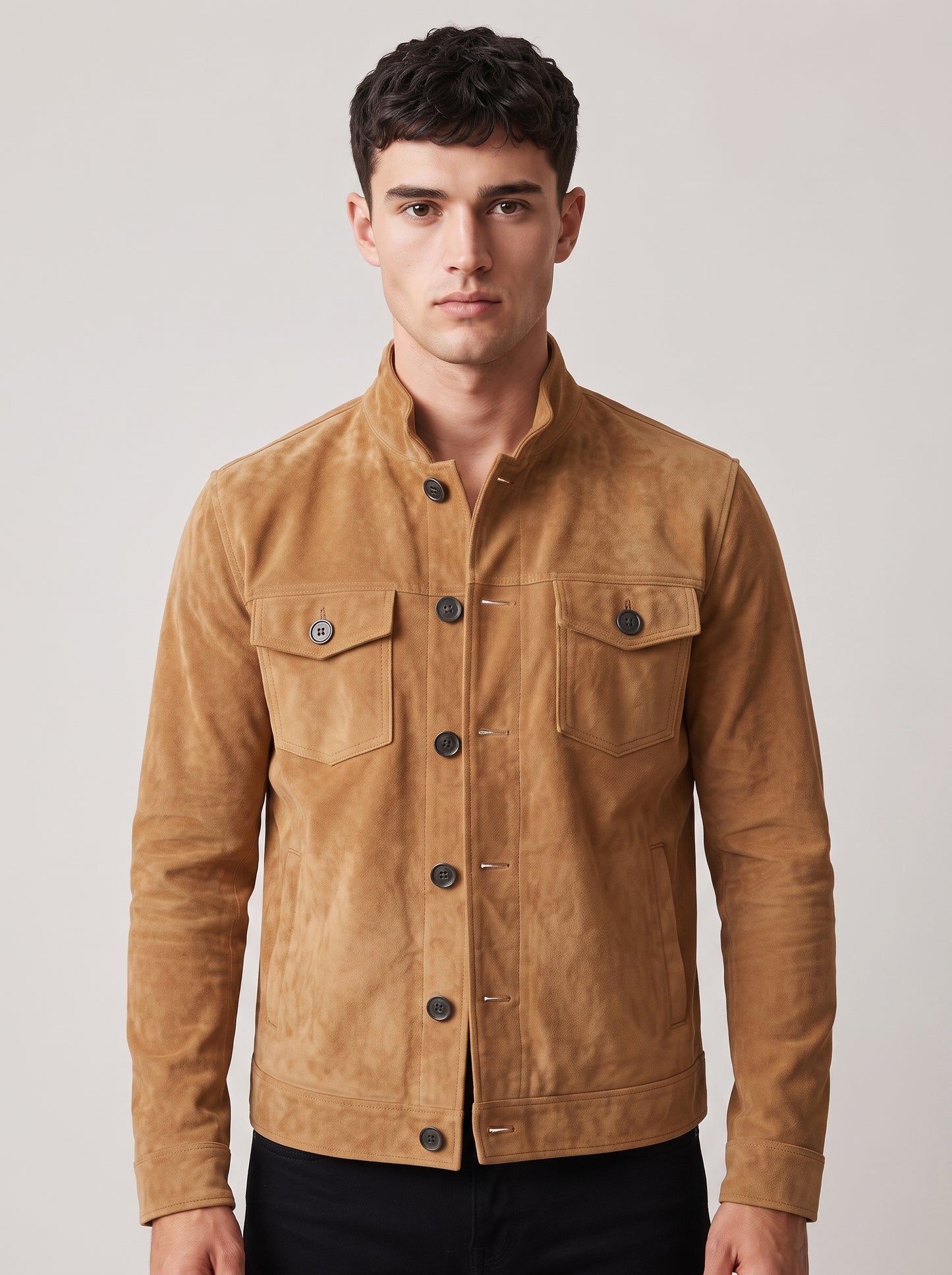 Areila Suede Trucker Jacket