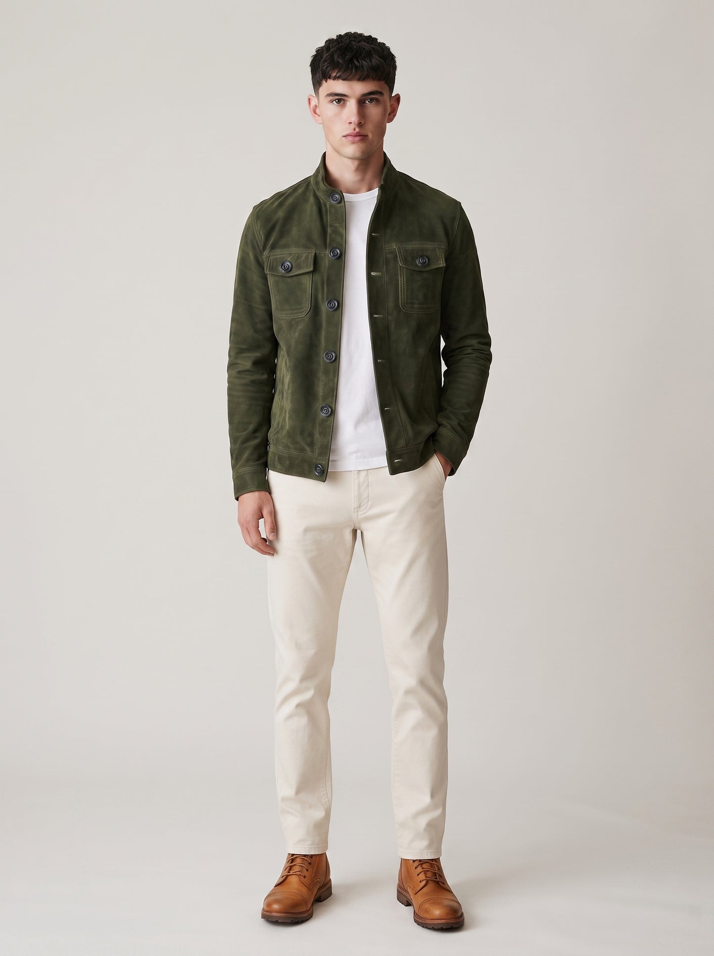 Areila Suede Trucker Jacket