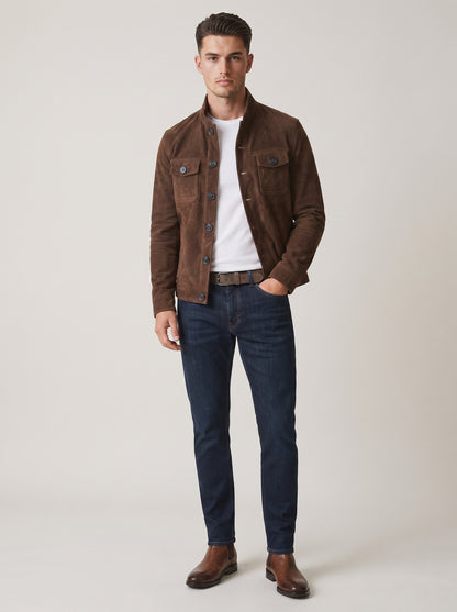 Areila Suede Trucker Jacket