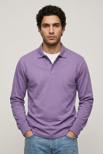 Areila Men's Long Sleeve Polo Shirt