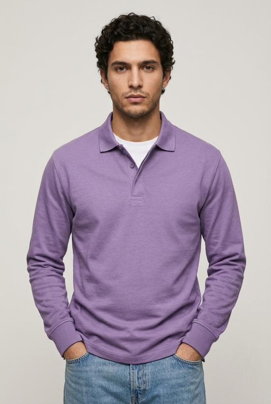 Areila Men's Long Sleeve Polo Shirt