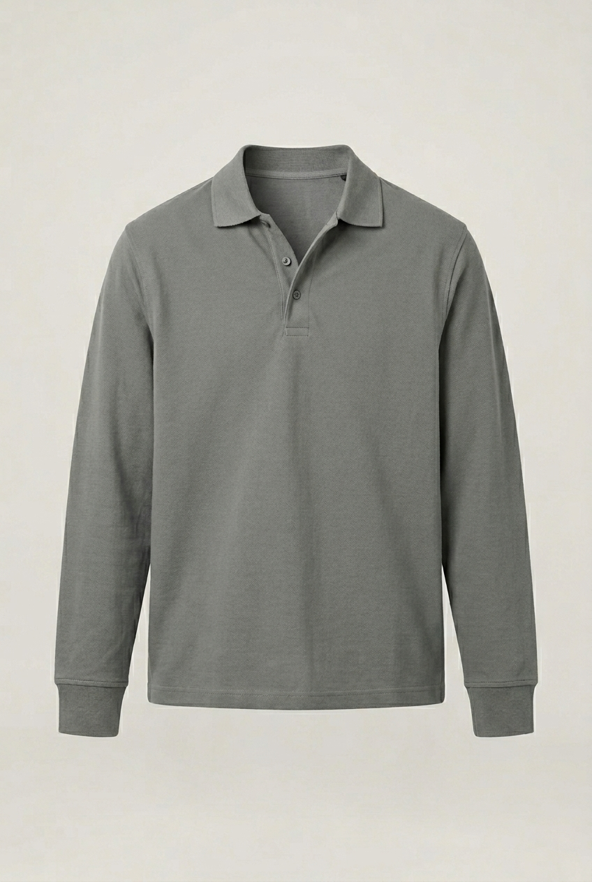 Areila Men's Long Sleeve Polo Shirt