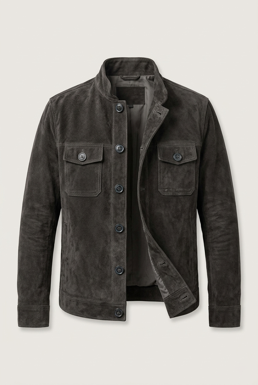 Areila Suede Trucker Jacket