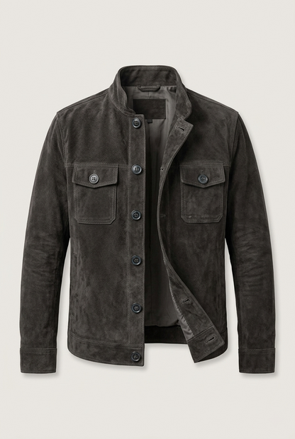 Areila Suede Trucker Jacket