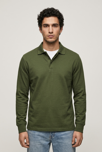 Areila Men's Long Sleeve Polo Shirt