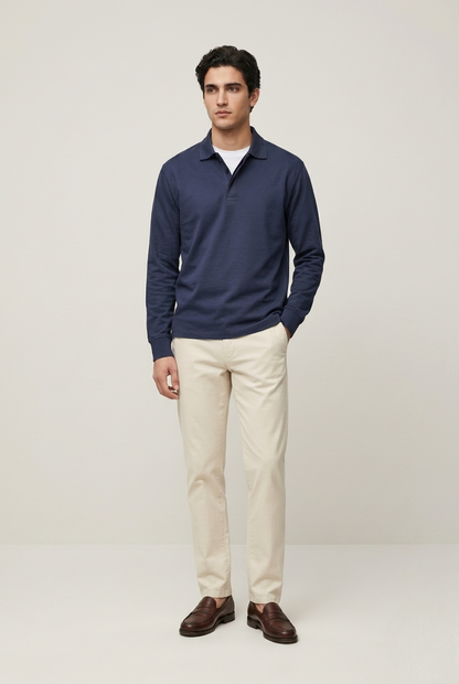Areila Men's Long Sleeve Polo Shirt