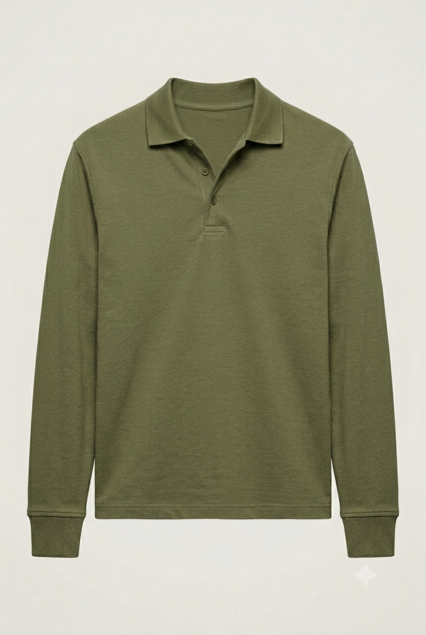 Areila Men's Long Sleeve Polo Shirt