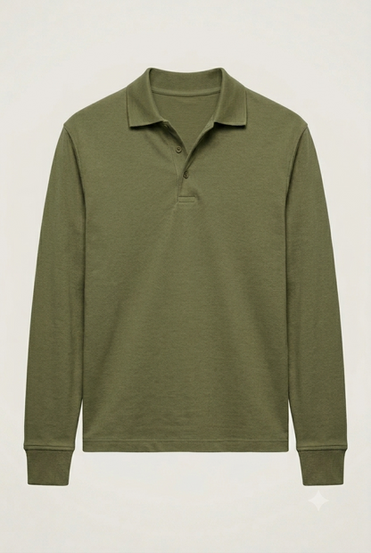 Areila Men's Long Sleeve Polo Shirt