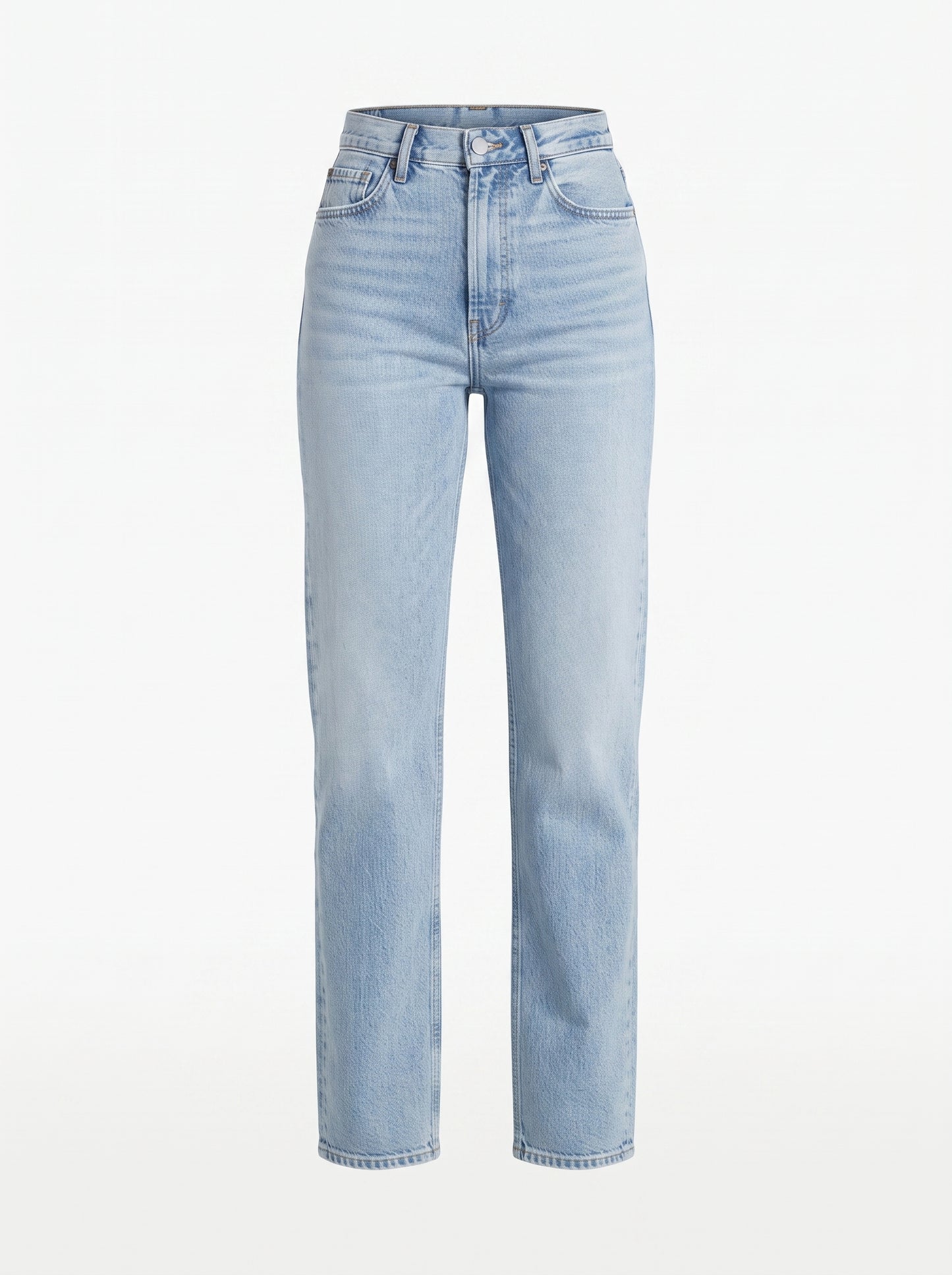 Women's High-Waisted Slim Straight Jeans