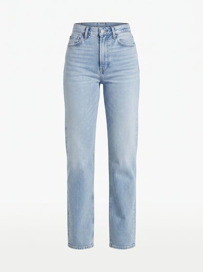 Women's High-Waisted Slim Straight Jeans