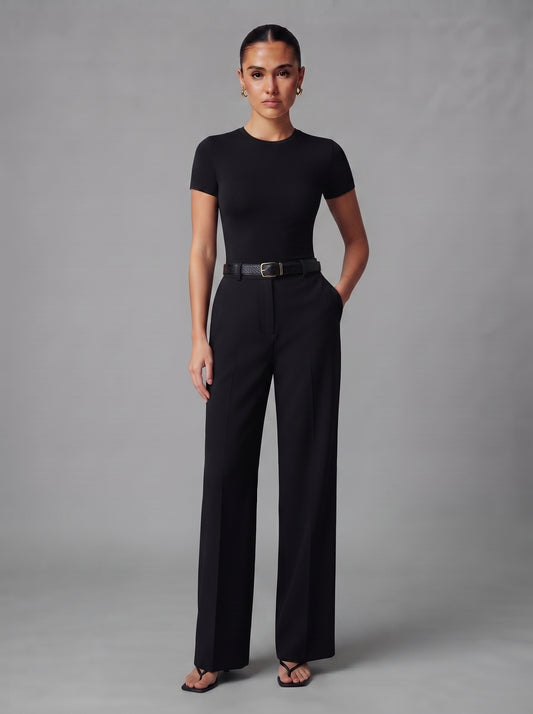 Women's High-Waisted Wide Leg Trousers