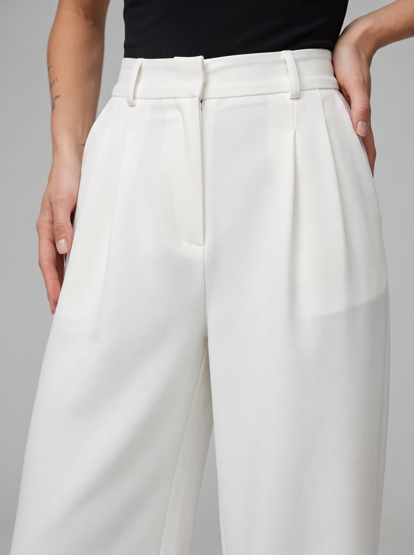 Women's High-Waisted Wide Leg Trousers