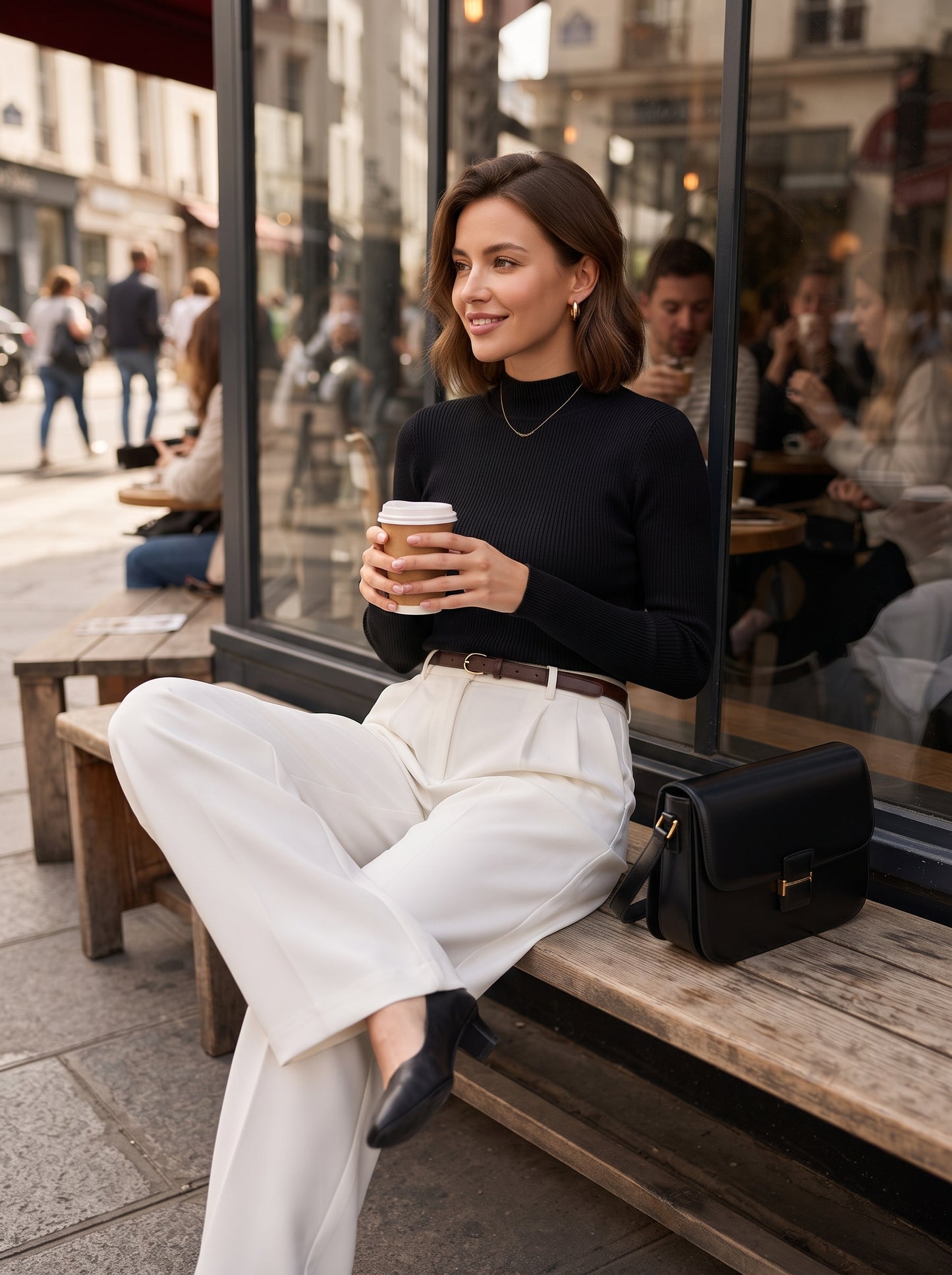 Women's High-Waisted Wide Leg Trousers