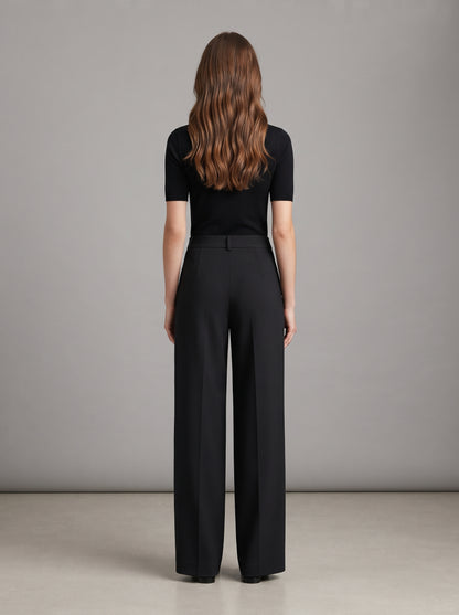 Women's High-Waisted Wide Leg Trousers