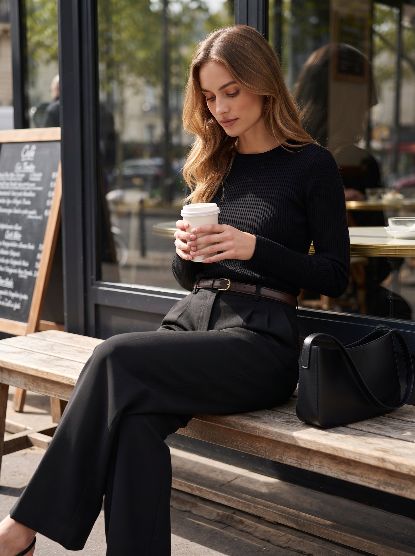 Women's High-Waisted Wide Leg Trousers