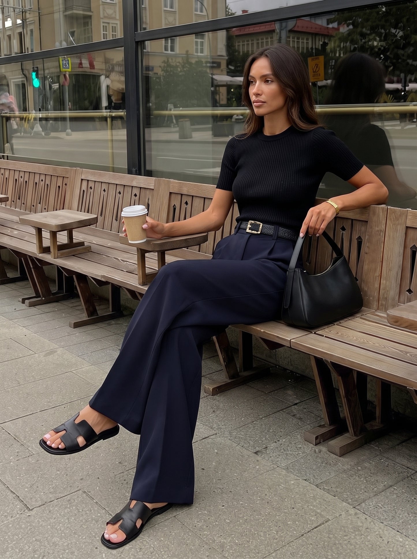 Women's High-Waisted Wide Leg Trousers