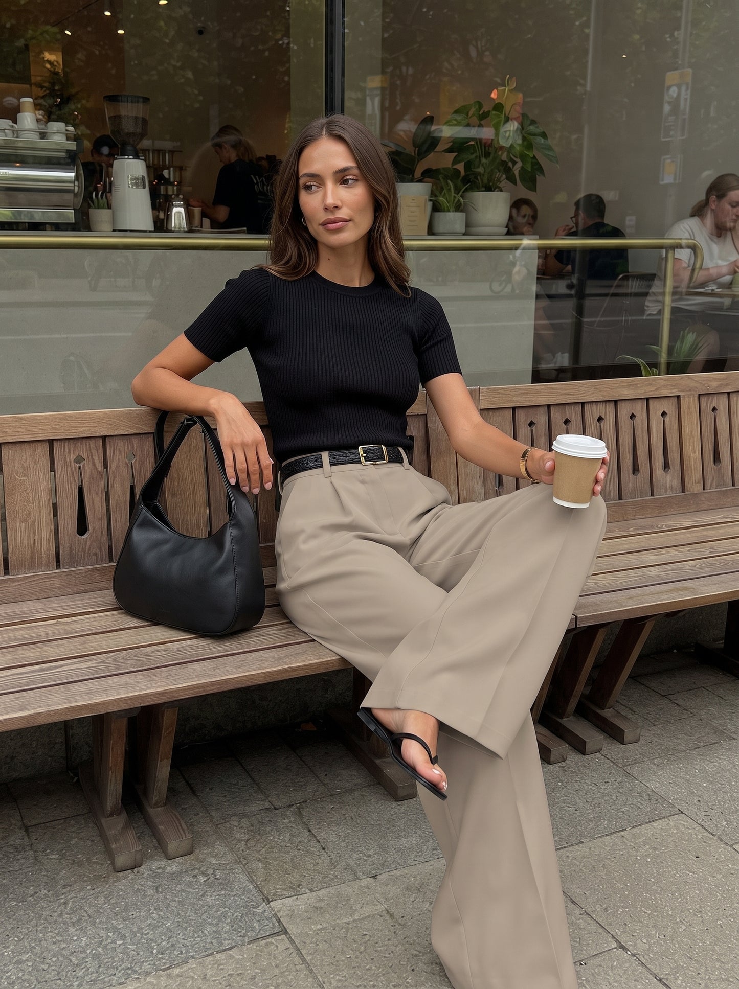 Women's High-Waisted Wide Leg Trousers