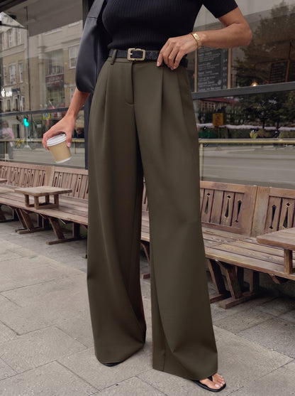 Women's High-Waisted Wide Leg Trousers