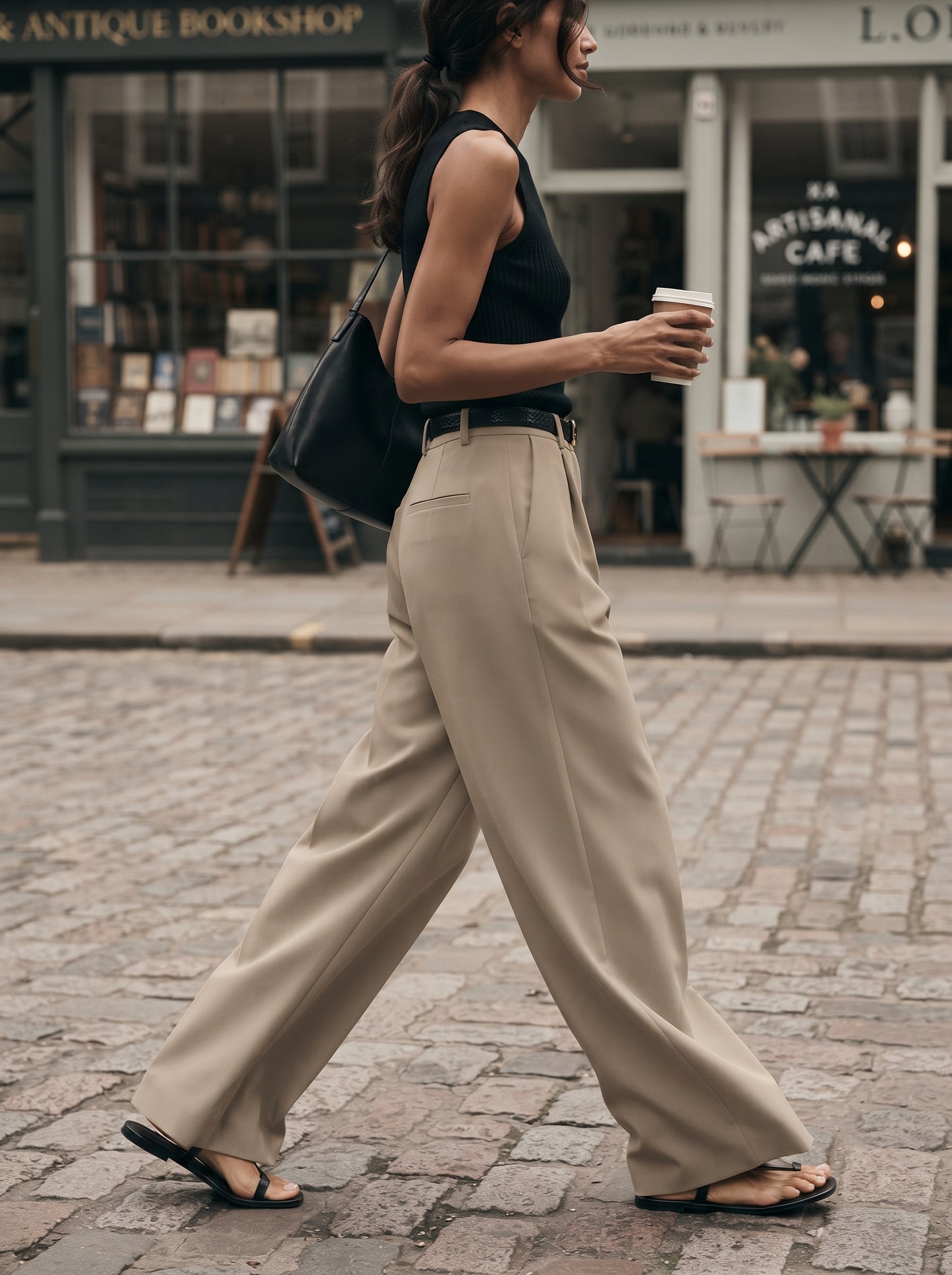 Women's High-Waisted Wide Leg Trousers