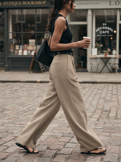 Women's High-Waisted Wide Leg Trousers
