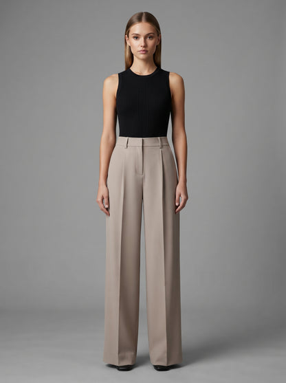 Women's High-Waisted Wide Leg Trousers