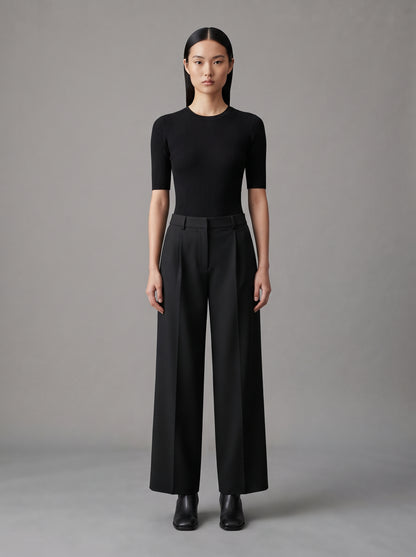 Women's High-Waisted Wide Leg Trousers