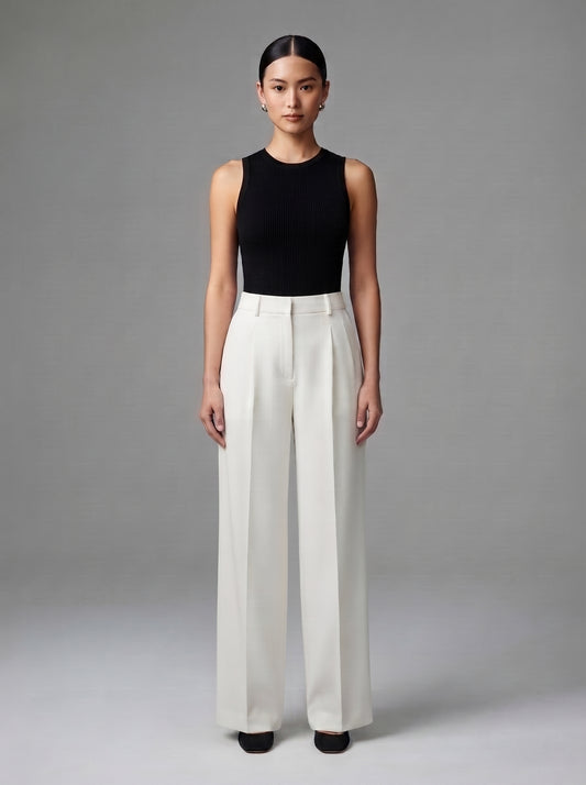 Women's High-Waisted Wide Leg Trousers