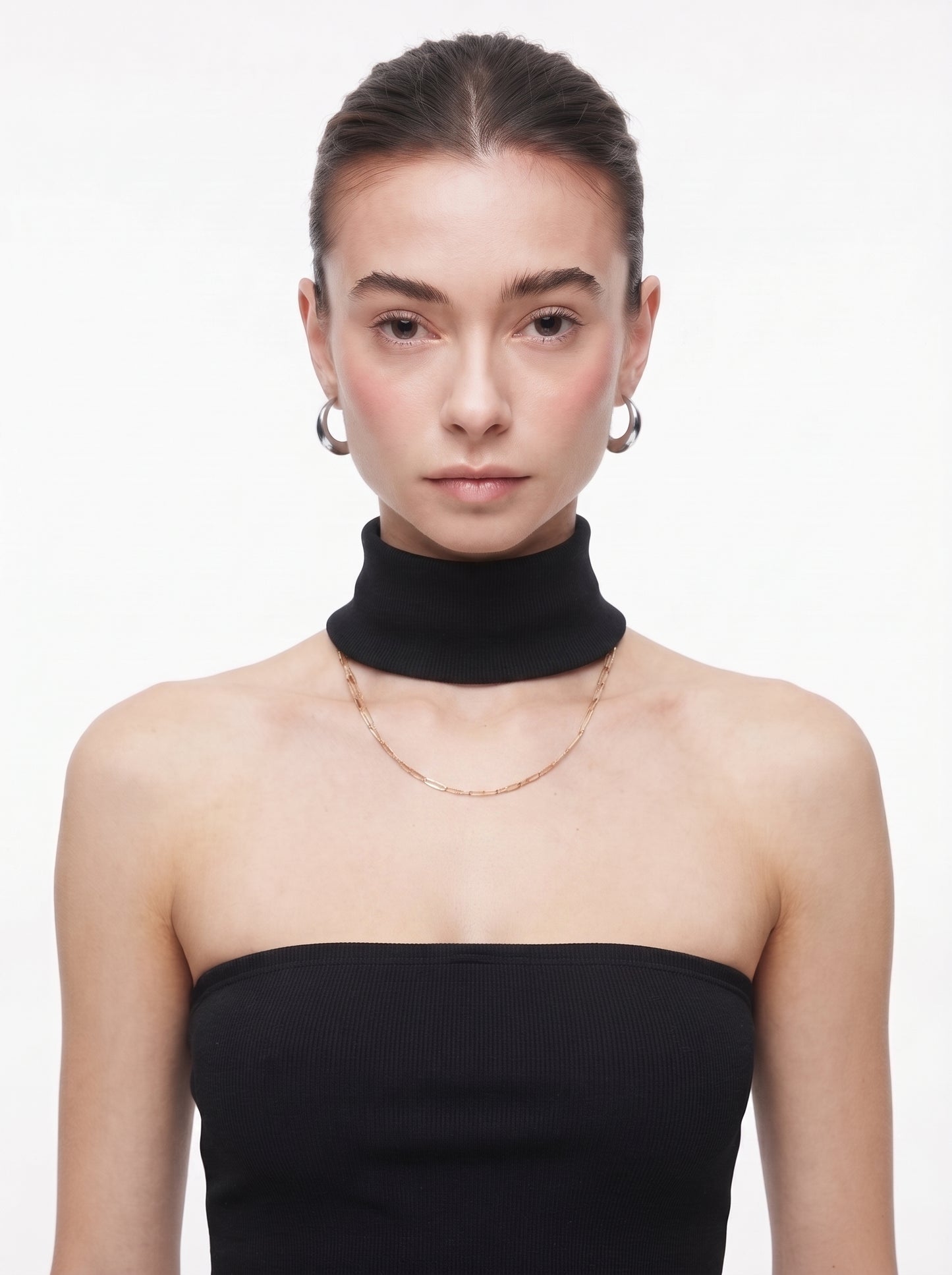 Women's Strapless Choker Tube Top
