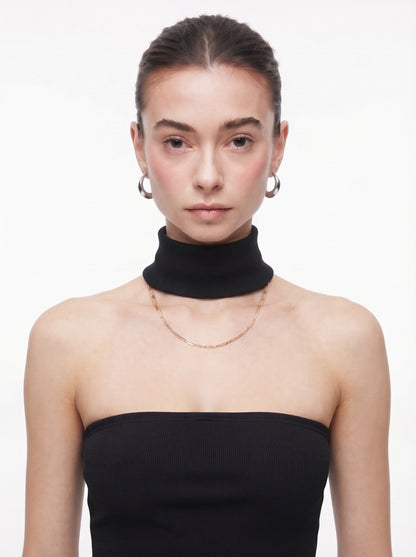 Women's Strapless Choker Tube Top