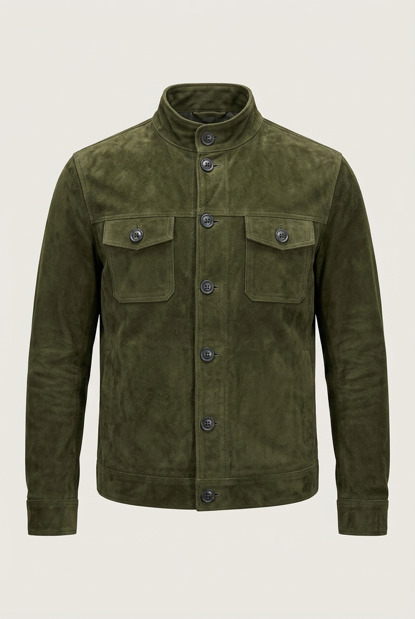 Areila Suede Trucker Jacket