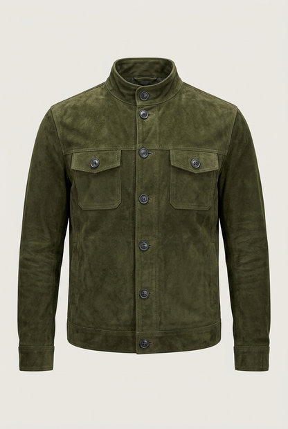 Areila Suede Trucker Jacket